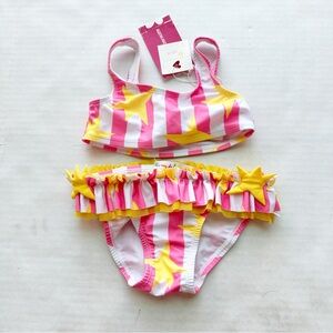 Agatha Ruiz De La Prada Girls Bikini Set in Yellow NWT size 24 months